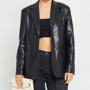 Few Moda Caara Camilla Vegan Leather Blazer